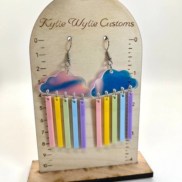 Rain Cloud Earrings - Pride Earrings - Rainbow Earrings - Rainy Day Earrings - Picture 9 of 9